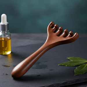 Natural Polished Durable Wooden Massage Comb Anti-Static <b>Hair</b> Detangling Wide Tooth <b>Scalp</b> <b>Massager</b> - Product Image 2