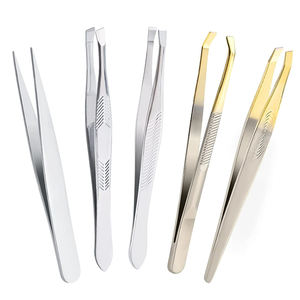 Pince à épiler de beauté en acier inoxydable, haute précision, à pointe inclinée, durable, classique, pour sourcils, cils et poils incarnés - Product Image 1