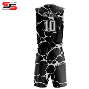 Ensemble d'uniformes de basketball unisexe léger et respirant, grande taille, impression de logo personnalisée, haute qualité, 100 % polyester, effet 3D - Product Image 2