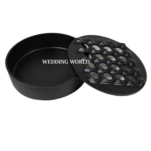 Sixteen Hole Metal Ashtray Black Finished Designer Tabletop Ashtray Classic Stylish Wholesale New Metal Ashtray - Product Image 1