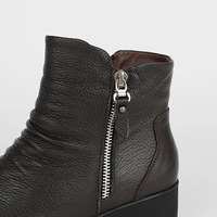 [JSHOE] Sepatu Bot Kulit Sapi Asli Luchi untuk Wanita, Nyaman, Gaya Korea, Sepatu Bot Pendek Musim Dingin, Lapisan Bulu Hangat 4cm