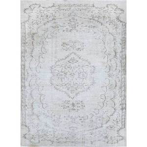 พรมขนสัตว์ถักมือสีเทาดำสไตล์วินเทจ รุ่น Pae-1582 พรมปูพื้นห้องนั่งเล่นลายเมดัลเลียน พรมทางเดินรูปทรงสี่เหลี่ยมผืนผ้า ลายแบบนามธรรมสำหรับตกแต่งบ้าน - Product Image 1