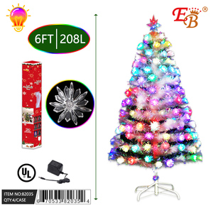 Para UL certificado 6FT/208T LED blanco Navidad copo de nieve accesorio de alta calidad con bisagras automático Artificial Set para decoración del hogar - Product Image 1
