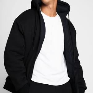 Sweat à capuche zippé unisexe surdimensionné en polaire, veste épaisse d'hiver, option de logo personnalisé, fabricant en gros pour les États-Unis - Product Image 5