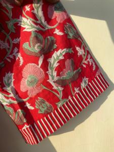 Vestido de Kimono de algodón con estampado Floral corto hecho a mano indio para mujer, envoltura de Bikini perfecta para ropa de vacaciones de playa informal otoño - Product Image 3