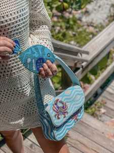 Bolso de cuentas tejido a mano con correa de hombro cómoda - Product Image 2