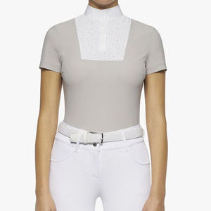 เสื้อนักขี่ม้าเสื้อตัวบนคอตั้งเสื้อเข้ารูปพอดีตัวเสื้อขี่ม้าแบบกำหนดเอง - Product Image 4