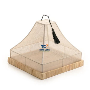 Diseño caliente hecho a mano agua Jacinto cubierta de lino bandeja de servicio decoración de mesa para Ramadán EID vacaciones Vietnam tradición - Product Image 5