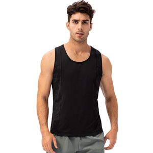 Chemises de sport pour hommes à séchage rapide et respirantes à haute élasticité Entraînement physique Course en plein air Débardeurs pour hommes à bras tombants - Product Image 5