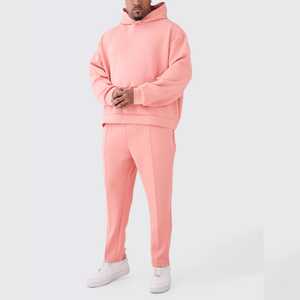 เสื้อมีฮู้ดซิปซับในผ้าฝ้ายผ้าฟลีซโอเวอร์ไซส์พิมพ์ลายพื้นสำหรับผู้ชายคุณภาพสูง - Product Image 2