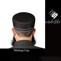 Casquette XXL Minhaj faite à la main, élégante, légère, en tissu polyester, accessoires vestimentaires confortables, motif géométrique, pour la prière quotidienne