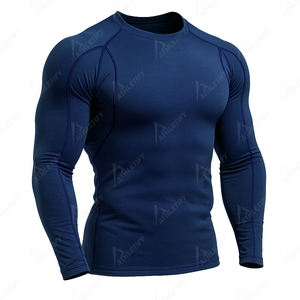 Rashguard confortable pour hommes chemise de surf à séchage rapide Logo personnalisé vêtements de sport de compression vêtements d'athlétisme pour l'entraînement physique - Product Image 2