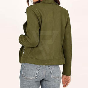 Chaqueta Clásica de Gamuza para Mujer, Nuevo Diseño, Alta Calidad, Transpirable, Hecha a Medida, Cuello Alto, Invierno, OEM - Product Image 6