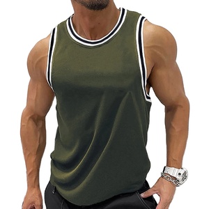 2025 décontracté plaine respirant débardeur élégant été gymnastique course maillots hommes coton biologique débardeur - Product Image 1