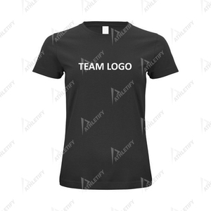 Camiseta de fútbol para mujer personalizada hecha con tela transpirable que absorbe la humedad Color sólido con elegante ajuste Atlético - Product Image 3