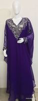 Abaya Cardigan Y2K à Paillettes de Haute Qualité, Écologique et Naturelle, Kaftan Arabe Long Entièrement Brodé et Fait Main