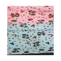 Kain Flanel Twill Tenun Berat Sedang 120GSM Katun Sisir Berkualitas Tinggi Cetak Digital Motif Bunga untuk Tas dan Penutup Bayi Perempuan