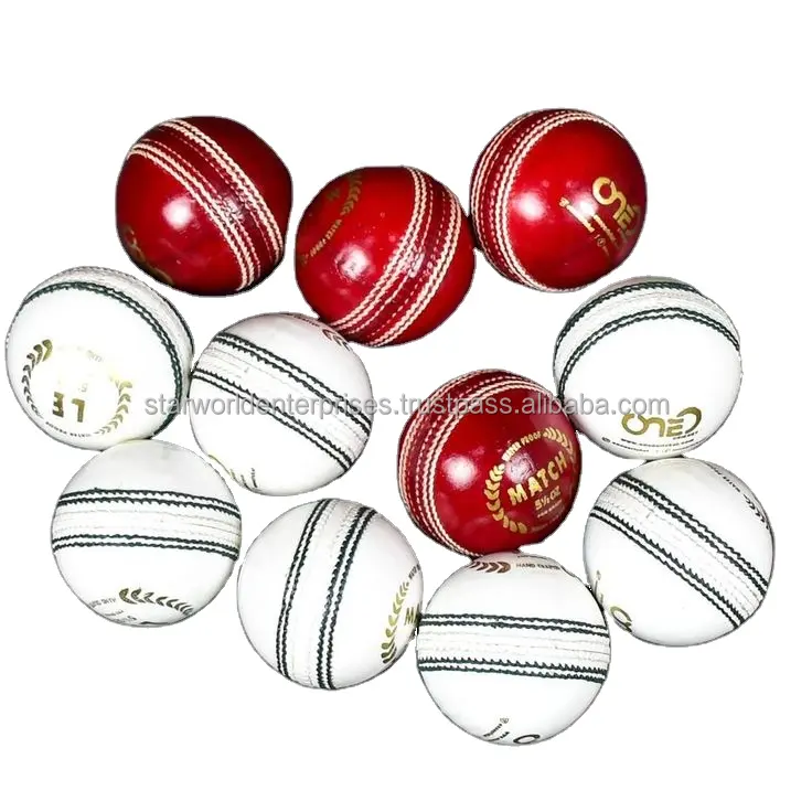 Yetişkinler için kriket deri maç topu kriket topu testi bir gün ve T 20 kriket deri topu OEM