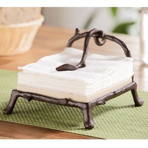 Christmas Decoration Metal <b>Matte</b> Black Napkin Holder With Flower Design Wedding Use <b>Table</b> Decoration Holder - Product Image 2