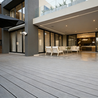 Planches de terrasse extérieures en bois écologiques modernes à clic, imperméables, durables pour jardin, terrasse, balcon, parc
