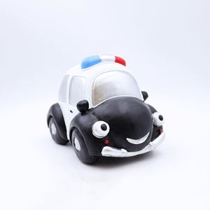 2024 all'ingrosso del mestiere su ordinazione dei bambini del regalo dei salvadanai della resina a forma di auto della polizia soldi e salvadanai della moneta - Product Image 6