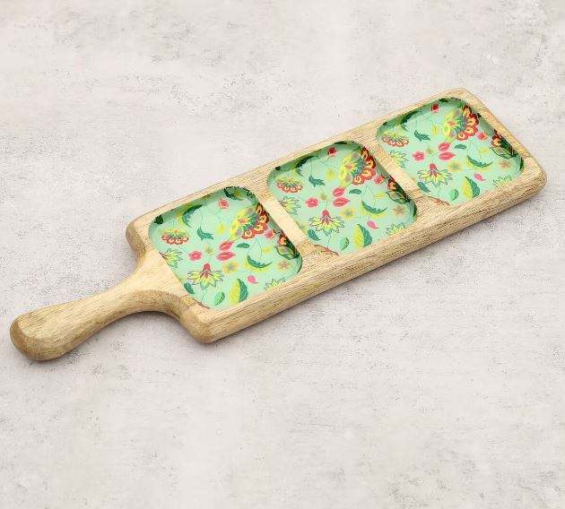 Natural Mango Wood & Enamel Print