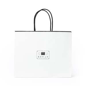 Bolsa de Papel Blanca de Estilo Clásico para Llevar a Mano, para Entrega - Product Image 2