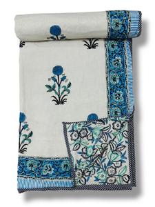 Floral king size algodón suave multicolor impreso mano bloque estampado Boho Jaipuri Rajai doble colcha edredón para hotel edredón conjunto - Product Image 2