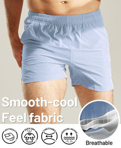 NC Corporation กางเกงกีฬาขาสั้นสำหรับผู้ชาย, กางเกงกีฬาขาสั้นแบบลำลองระบายอากาศได้ดีมีลวดลายที่เป็นของแข็ง - Product Image 2