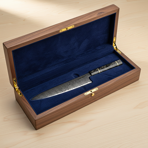 Couteau de chef japonais en acier au carbone, acier inoxydable, manche en bois, ambidextre, durable, ensemble de couteaux de cuisine en quatre pièces - Product Image 4