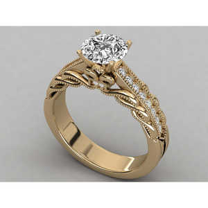 Bague solitaire en or 9 carats pour femmes, diamant cultivé en laboratoire, élégante et luxueuse - Product Image 5