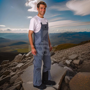 Pantalones con pechera unisex personalizables de talla grande de alto rendimiento, ajuste relajado, duradero, impermeable, transpirable, estampado para calefacción - Product Image 2