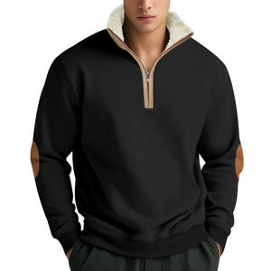Alta calidad 220gsm Vintage Heavyweight 100% algodón Quarter Zip Pullover Big Tall Men's Winter Streetwear Oversized Casual Long - Product Image 2