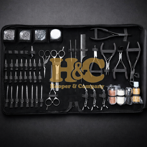 Kit Profesional de Pinzas para Extensiones de Cabello - Acero Inoxidable de Grado Quirúrgico para Uso Comercial, Función Micro Bread, Incluye Tijeras y Pinzas - Product Image 5