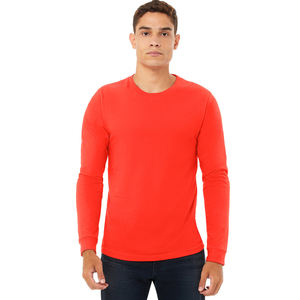 Bella + toile 3501 Jersey à manches longues t-shirt sweat t-shirts hommes gaufré coton mélangé à manches longues t-shirt - Product Image 5