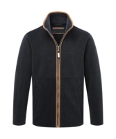 Veste polaire pour homme adulte, bleu royal, col montant, logo sur le devant, couleurs et tailles personnalisables, plusieurs poches, respirante