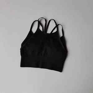 Sujetador Deportivo Elástico Simple con Logotipo Personalizado en la Parte Delantera, Talla Grande, para Correr, Yoga, Fitness, Transpirable, de Secado Rápido y Alto Soporte - Product Image 2