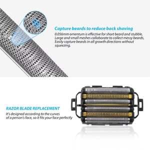 Juego de Repuesto para Afeitadora Eléctrica Mejorada, Cuchilla Triple, Resistente al Agua, Lavable, para Uso en Cara y Cuerpo, Manual en Alemán - Product Image 6
