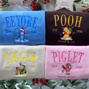 Camiseta bordada con personaje de dibujos animados para hombre y mujer, 100% de algodón, venta al por mayor, cuello redondo, transpirable, a juego para toda la temporada - Product Image 6