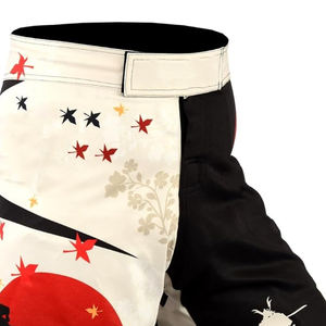 Pantalones cortos MMA de dos colores personalizados de la mejor calidad, paneles gráficos de doble cara, tela elástica para cintura de Velcro, venta superior, ropa de artes marciales - Product Image 5