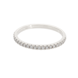 Classique 14K Or 0.21CTW Diamant Naturel Eternity Band Sleek Minimal Half-Pave Setting avec Diamant Rond-Cut pour Femme - Product Image 2