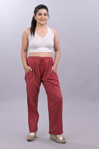 Nuevos pantalones de pijama de algodón para mujer, pantalones de Yoga informales holgados finos de verano, pantalones bombachos de algodón para el hogar, pantalones de playa sólidos - Product Image 4