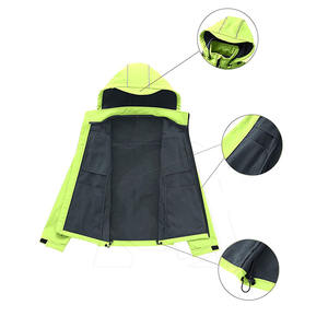 Tissu de toile de haute qualité respirant conception professionnelle vestes Softshell de rue haute d'hiver pour hommes - Product Image 3