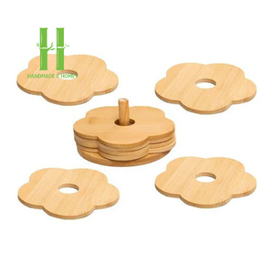 Juego de 8 posavasos individuales hechos a mano con forma de flor de bambú natural, juego de posavasos ecológico OEM, decoración de mesa de Vietnam HNH Craft - Product Image 4