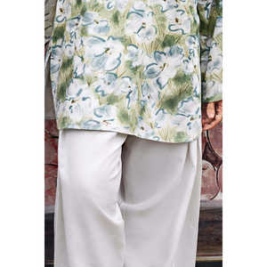 Ensemble décontracté 2 pièces en coton et lin Khaddar, tailles XS à grande taille, logo personnalisé, offre ODM, respirant et léger, SCT-52003, longueur genou, naturel - Product Image 6