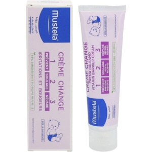 Crème Barrière Vitaminée 3-en-1 Mustela 1-2-3 100ml – Crème Apaisante pour Érythème Fessier Bébé à l'Oxyde de Zinc, Hydratante et Sans Parfum – Prévient les Irritations Cutanées - Product Image 1