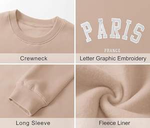 เสื้อวอร์มโอเวอร์ไซส์สำหรับผู้หญิงคอกลมแขนยาวเสื้อขนแกะลำลองมีฮู้ดลำลองเสื้อสวมหัวลายกราฟิกเสื้อกันหนาว2025แฟชั่นสำหรับผู้หญิง - Product Image 6