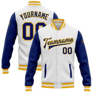 GAF 2024 Oem venta al por mayor en blanco Unisex Varsity peso pesado calle Letterman chaquetas personalizado béisbol Varsity chaqueta - Product Image 1