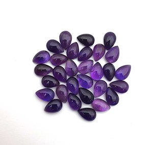 พลอยอเมทิสต์สีม่วงธรรมชาติอัญมณีจากแอฟริกาทรงหลังเบี้ยหลวมขนาดผสม3x4-15x20มม. ได้รับการรับรองความร้อนสำหรับเครื่องประดับ - Product Image 1