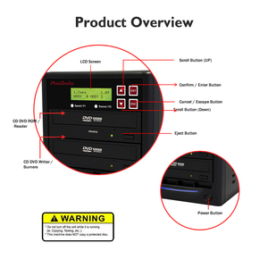 PIODATA Standalone <strong>CD</strong>/<strong>DVD</strong> Duplicator Copier Tower 1-3-24X SATA Interface Burner M-Disc External Optical Drives Computer Use